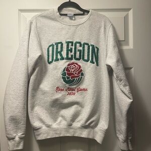 Oregon Rose Bowl Sweatshirt Gray Size Small